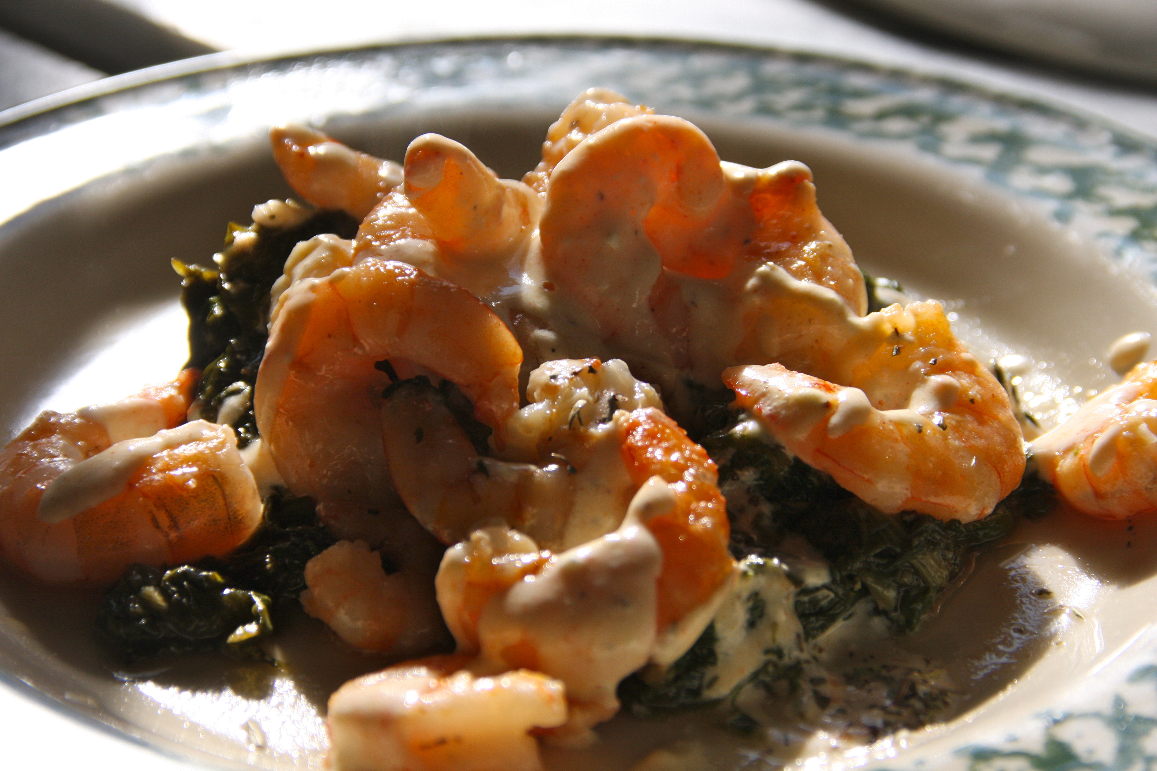 Sautéd Shrimp,Spinach, French cuisine