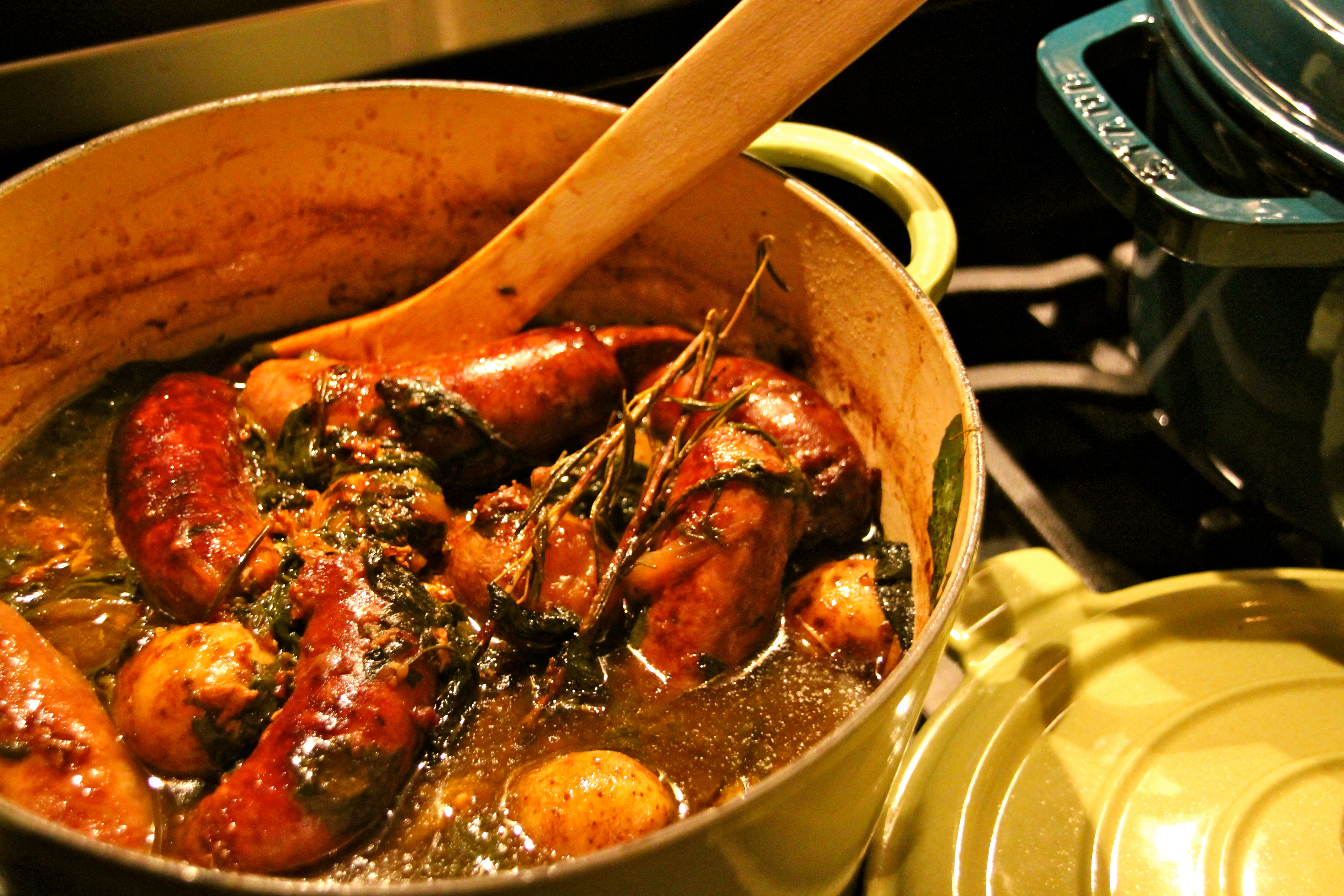 Sausage, Spinach , Potato, French cuisine , easy recipe