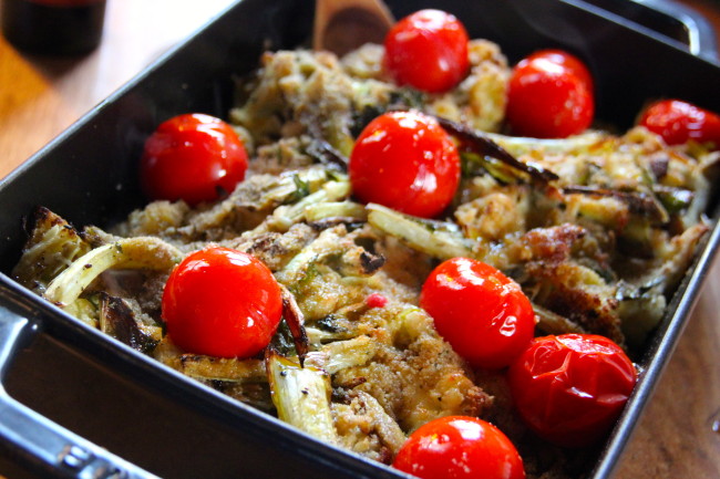 Gratin De Chou-Fleur et Poireaux