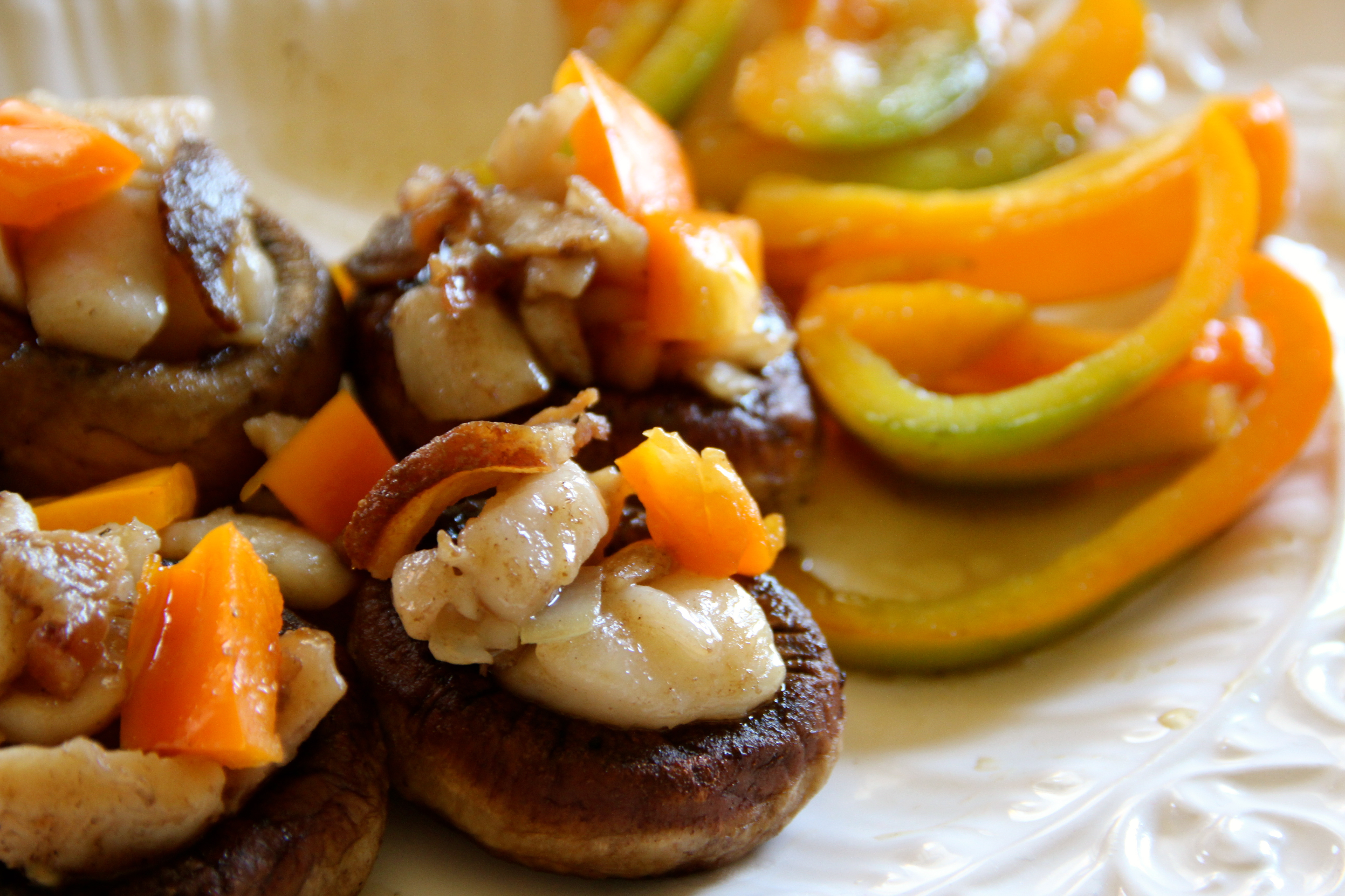 Mushrooms, scallop, sweet pepper, easy recipe, French, French cuisine