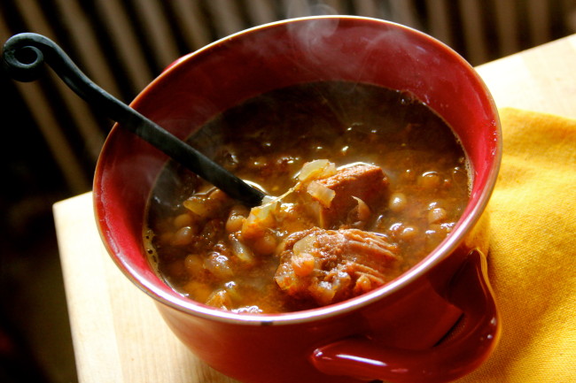 Soupe a L'Oignon et Porc