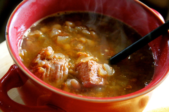 Soupe a L'Oignon et Porc