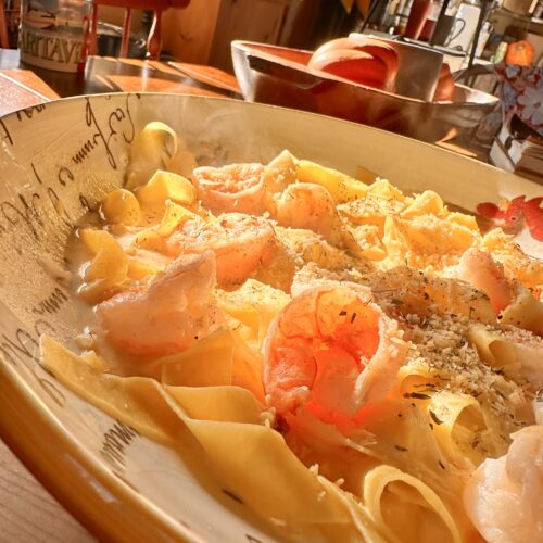 Creamy, Silky Parmesan Shrimp Pasta!!